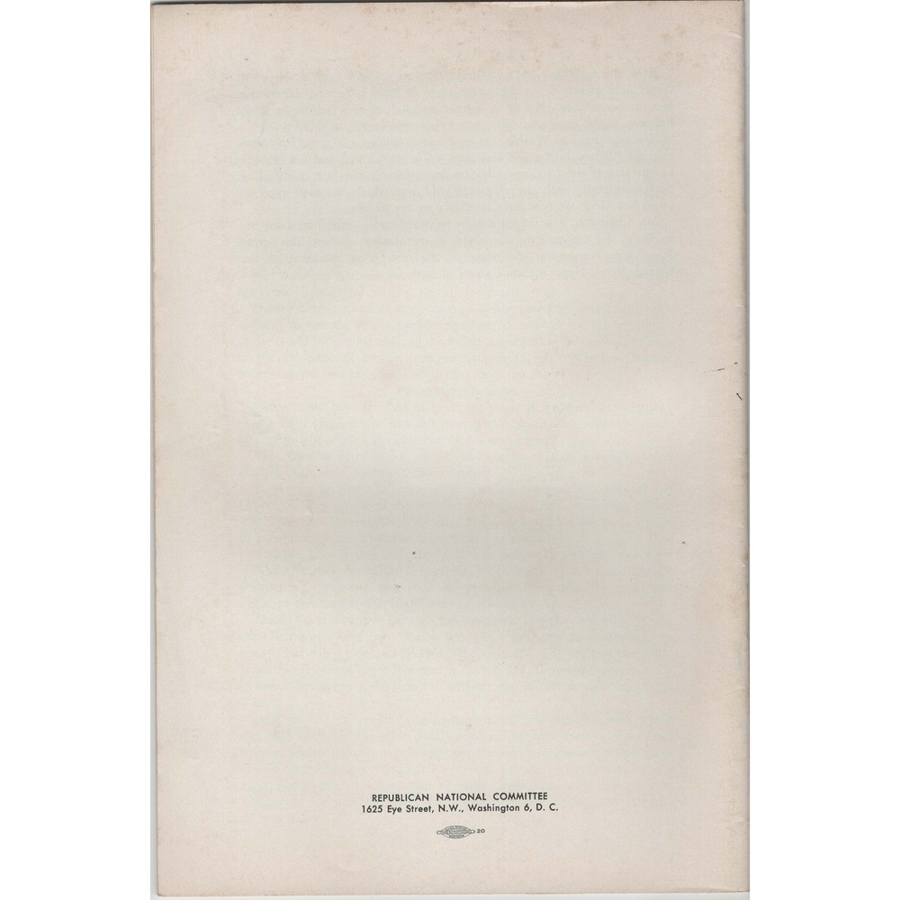1960 Chicago IL Republican National Convention Major Speeches Booklet Nixon RNC - Picture 2 of 3